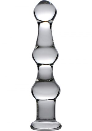 Master Series Mammoth 3 Bumps Glass Dildo Clear