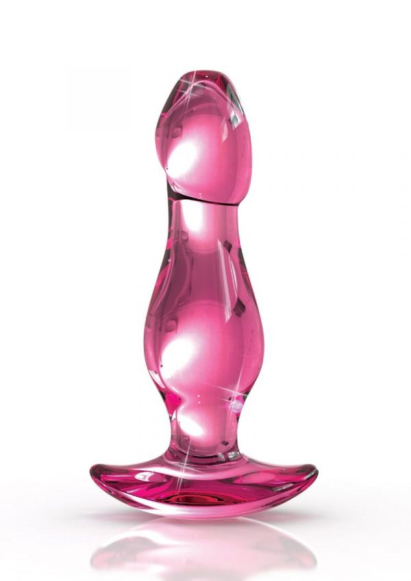 Icicles No 73 Glass Anal Plug Pink 3.6 Inch