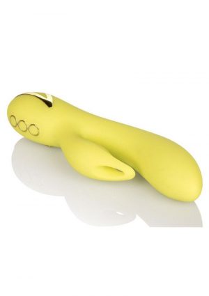 California Dreaming Venice Vixen Silicone USB Rechargeable Multifunction Vibrator Waterproof Yellow