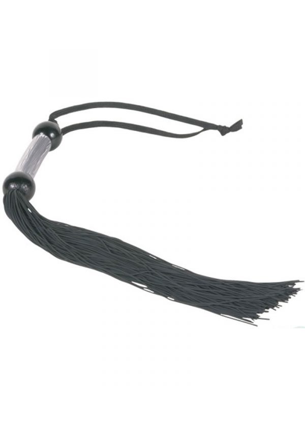 Sex And Mischief Small Rubber Whip 10 Inch Black