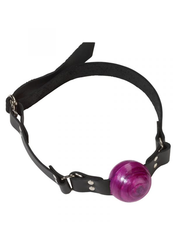 Small Ball Gag With D Ring 1.5 Inch Purple