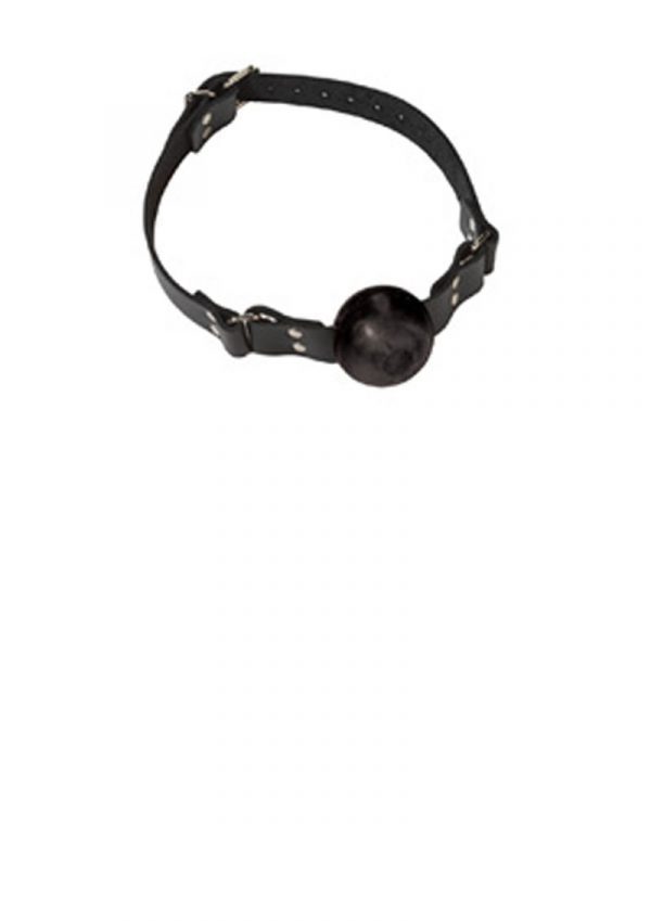 Small Ball Gag With Buckle 1.5 Inch Black