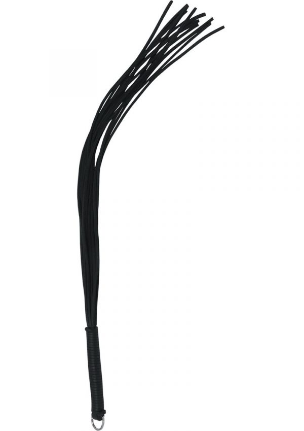 Leather Thong Whip 20 Inch Black