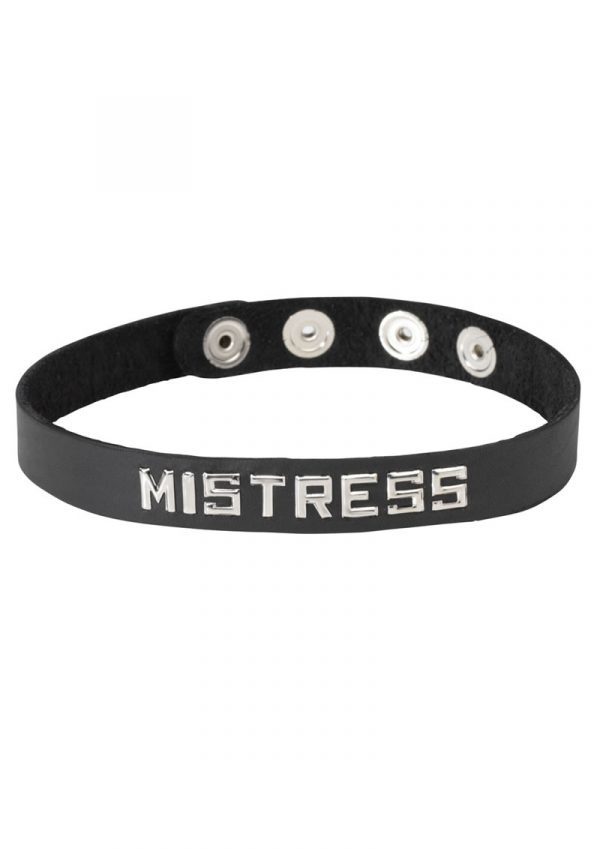 Wordband Collar Mistress Black