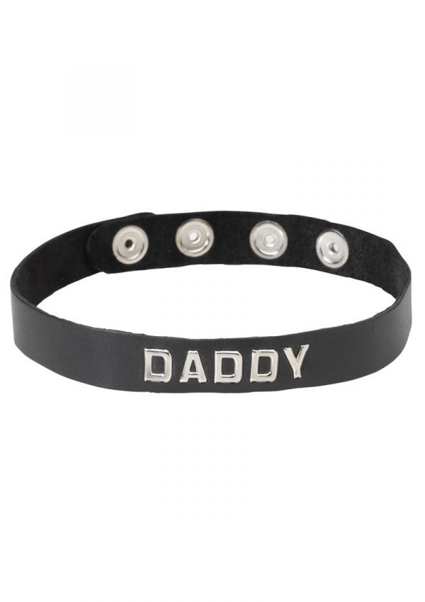 Wordband Collar Daddy Black