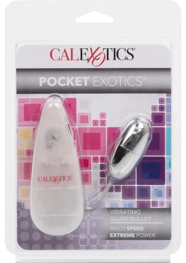 Pocket Exotics Silver Bullet Multispeed 2.1 Inch Silver