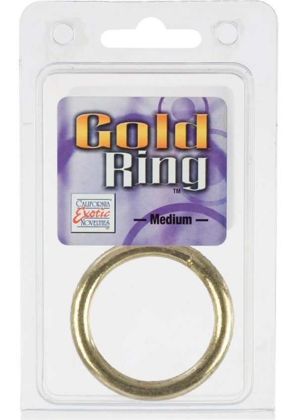 Gold Cock Ring Medium 2 Inch Diameter Gold