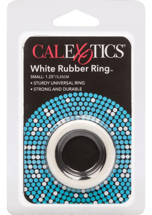 Rubber Cock Ring Small 1.25 Inch Diameter White