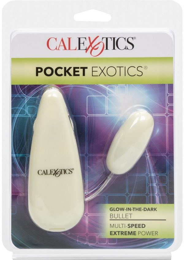 Pocket Exotics Glowing Bullet Glow In The Dark 2.1 Inch Ivory