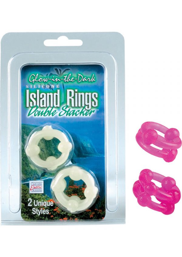 Island Rings Double Stacker Pink 2 Styles