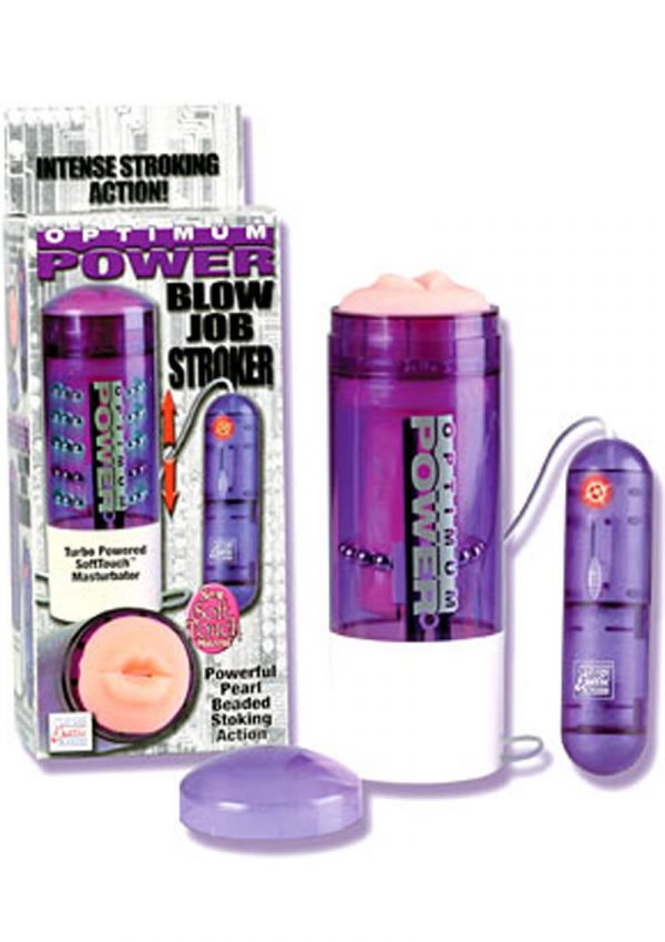 OPTIMUM POWER BLOW JOB STROKER SOFT TOUCH  WITH POWERFUL PEARL BEADS MULTISPEED PURPLE