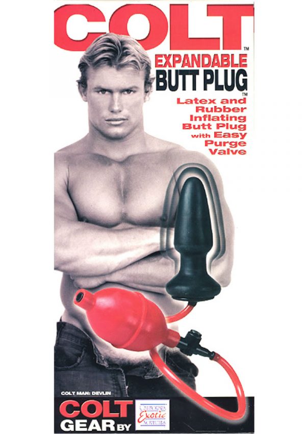 COLT EXPANDABLE BUTT PLUG DEVLIN BLACK and RED