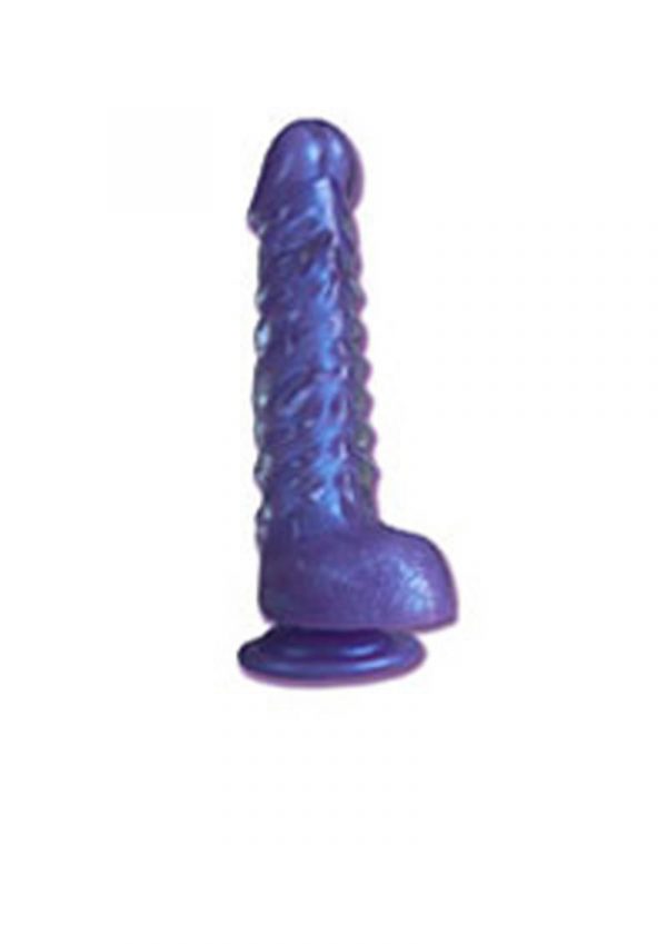 CRYSTAL COTE DONG DUAL COTED DONG WITH SUPERIOR SUCTION CUP 7 INCH PURPLE