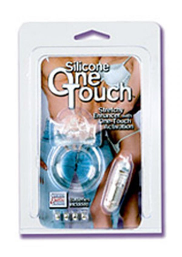 One Touch Dolphin Stretchy Enhancer With Removable Reusable Micro Stimulator Blue