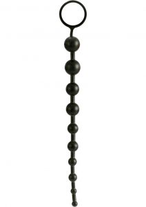 Superior X 10 Beads Graduated Anal Beads 11 Inch Black
