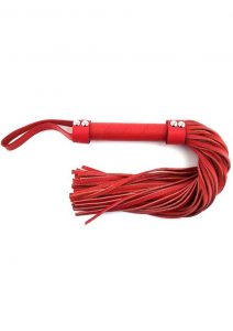 Rouge H Style Handle Leather Flogger Red 21.25 Inches