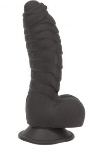 Addiction Toy Collection Ben Silicone Dildo With Balls Black 7 Inches