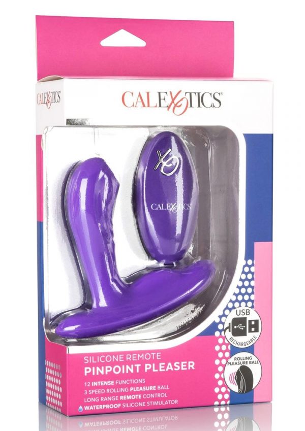 Silicone Remote Pinpoint Pleaser Silicone Rechargeable Waterproof Purple