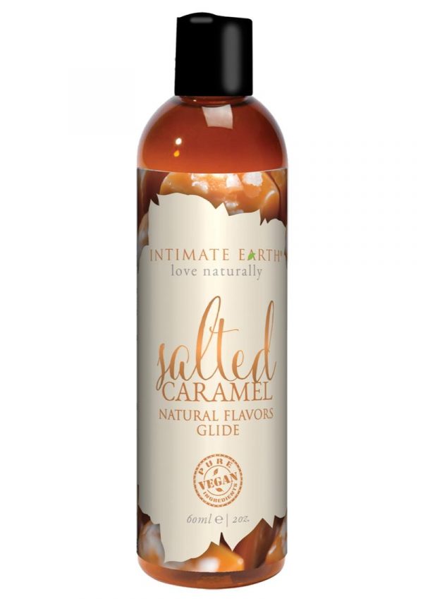 Intimate Earth Natural Flavors Glide Salted Caramel 2oz