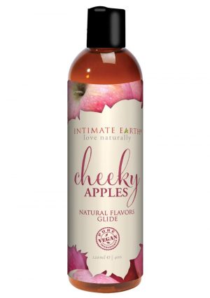 Intimate Earth Natural Flavors Glide Cheeky Apples 4oz