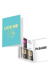 Naughty Notes Greeting Card Lick Me With Lubricants