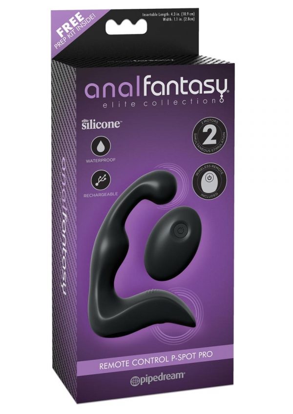 Anal Fantasy Elite Silicone  Rechargeable Remote Control P Spot Pro Waterproof Black