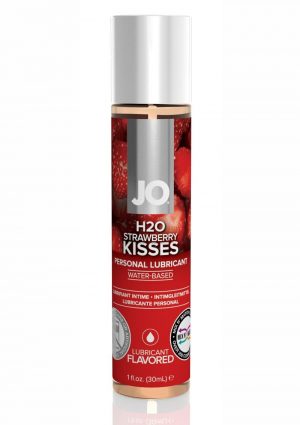 Jo H2O Water Based Flavored Lubricant Strawberry Kisses 1 Ounce