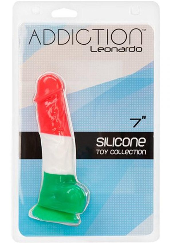 Addiction Toy Collection Leonardo Silicone Realistic Dildo With Balls Multicolor 7 Inch