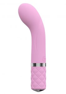 Pillow Talk Racy Silicone Mini Massager USB Rechargeable With Swarovski Crystal Pink 5 Inch