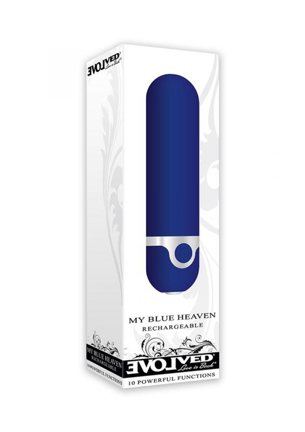 My Blue Heaven USB Rechargeable Bullet Waterproof Blue 3.48 Inch