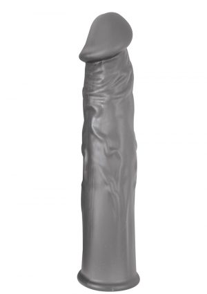 The Greatest Extender Penis Sleeve Silicone Realistic Waterproof Grey 7.5 Inch