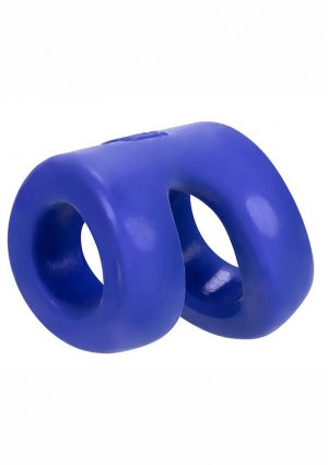 Hunkyjunk Connect Silicone Blend Ball Tugger Cock Ring Cobalt