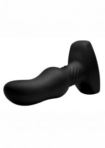 Rimmers Slim M Silicone Curved Rimming Plug With Wireless Remote Control USB Rechargeable Waterproof Black 5.5 Inches