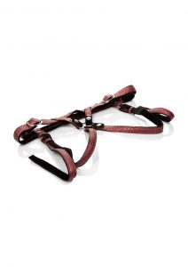 Her Royal Harness The Regal Duchess Crotchless Vegan Leather Adjustable Harness Red Up To 64 Inches