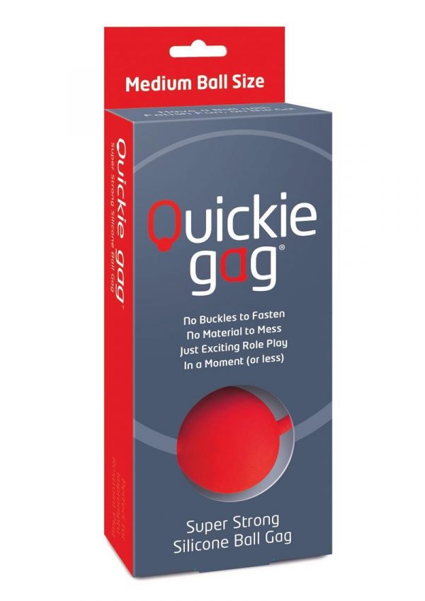 Quickie Gag Silicone Ball Gag Bondage Red