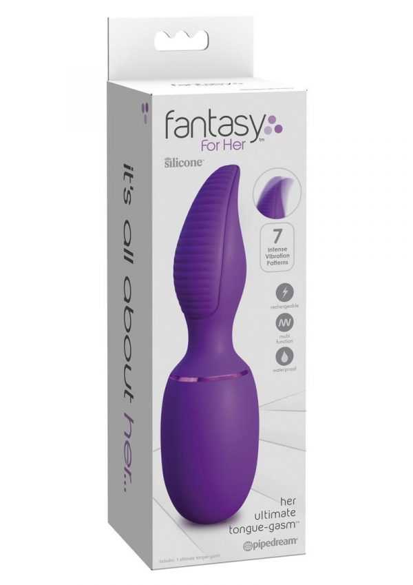 Fantasy For Her Ultimate Tongue-gasm Vibrator Waterproof Rechargeable Purple