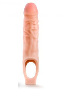 Perform Plus Cock Sheath Penis  Extender Silicone Flesh 9 Inch