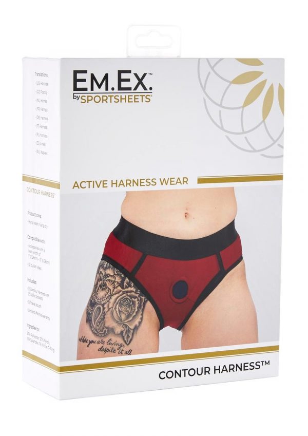 EM. EX. Active Harness Wear Contour Harness Briefs Red Double Extra Large - 34-37