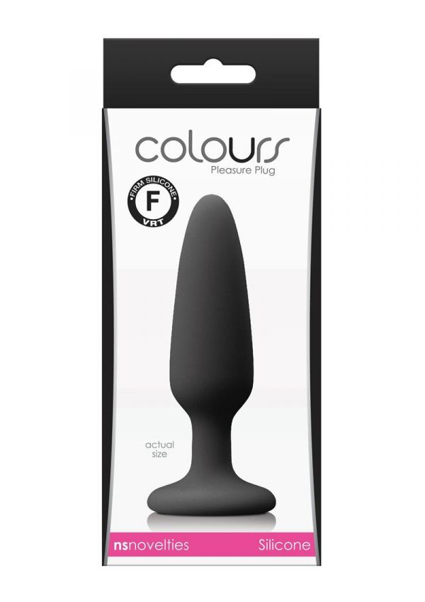 Colours Pleasure Plug Silicone Small Anal Plug - Black