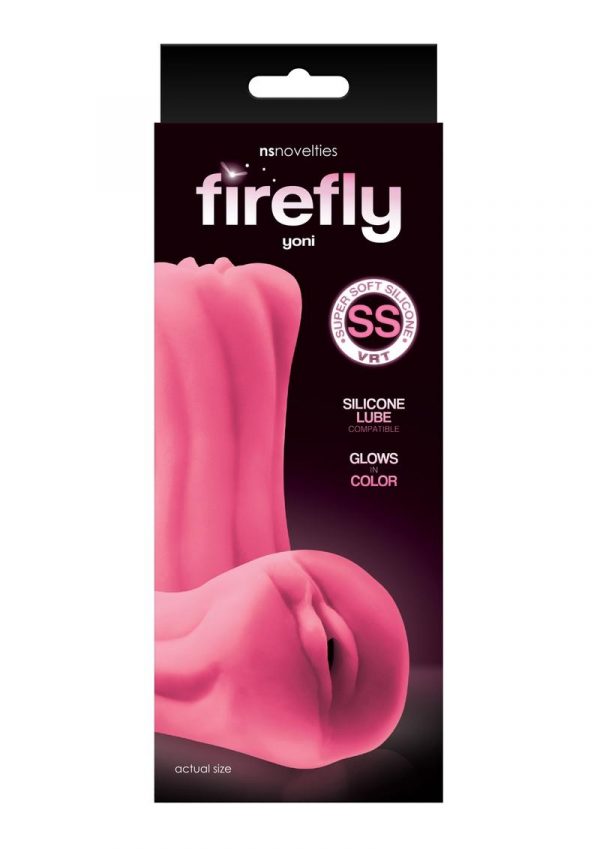 Firefly Yoni Stroker Silicone Glow In The Dark - Pussy - Pink