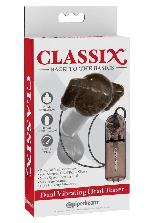 Classix Dual Vibrating Head Teaser Multi Speed Smoke