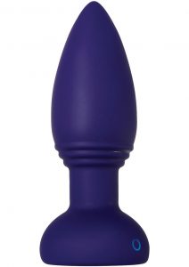 Smooshy Tooshy Silicone USB Rechargeable Wireless Remote Control Anal Plug Waterproof Navy Blue 5.24 Inches