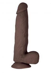Realcocks Dual Layered #7  Bendable Realistic Dong Waterproof 8.5 Inches  Dark Brown