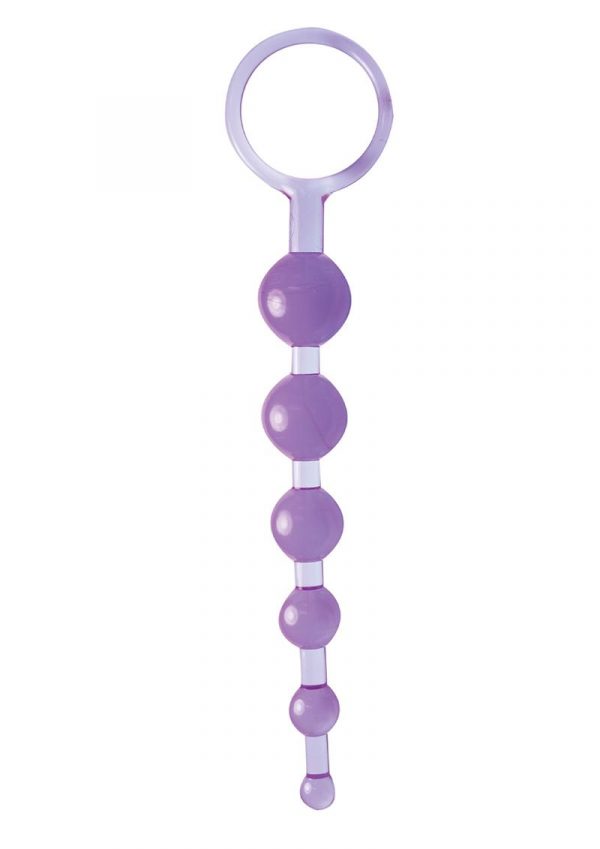 Dragonz Tail Anal Pleasures Silicone Anal Beads Purple