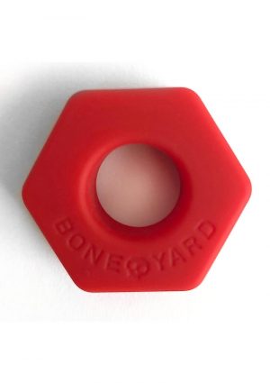 Bone Yard Bust A Nut Silicone Cock Ring Ball Stretcher Red