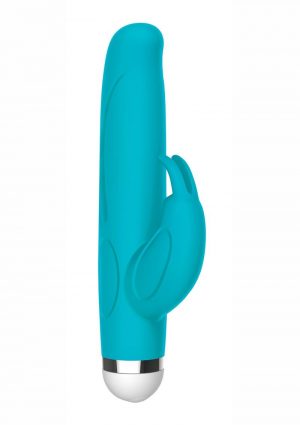 The Mini Rabbit Silicone USB Rechargeable Vibrator Waterproof Blue