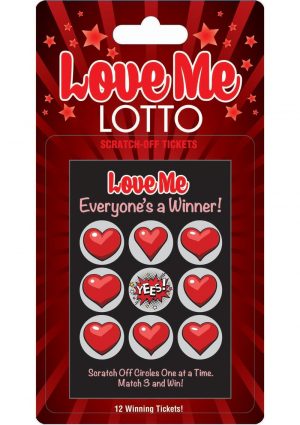 Love Me Lotto Scratch Off Tickets 12 Each Per Pack