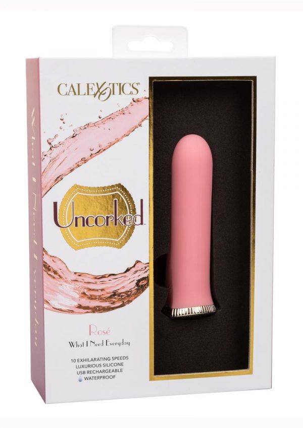 Uncorked Rosé Silicone Rechargeable Vibrator - Pink