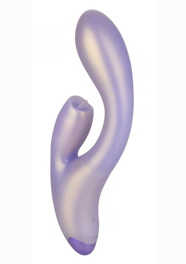 G-Love G-Kiss Silicone Rechargeable Dual Stimulating Massager - Purple