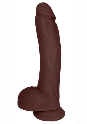 Jock Realistic Dildo With Balls 10in - Chocolate